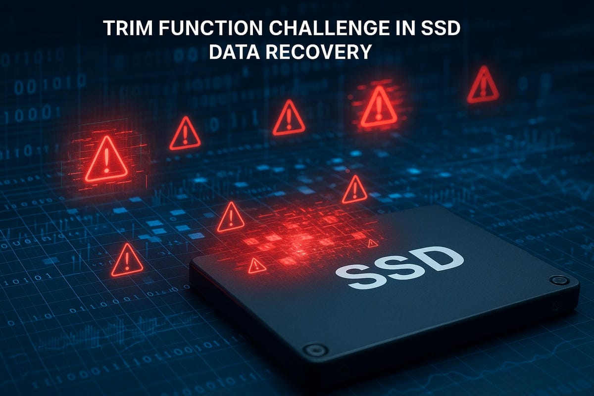 Défis fonction TRIM récupération de données NVMe