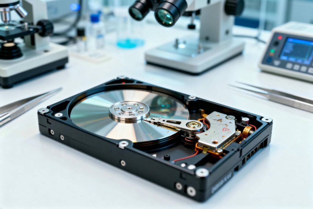 Disque dur corrompu ou cassé en laboratoire