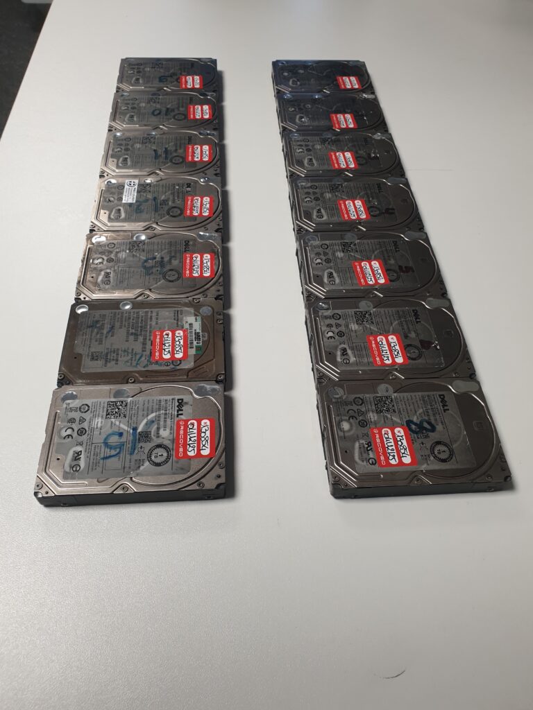 16 disques endommagés lors d'un incendie