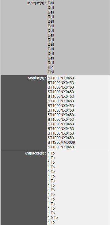 16 disques durs dell seagate